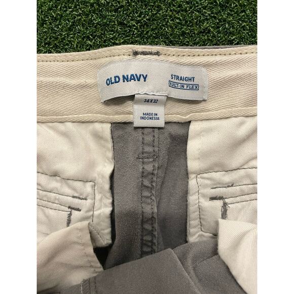 light gray old navy cargos straight size 34x32 - Picture 3 of 5